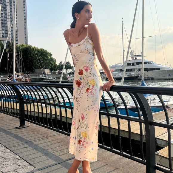 REFORMATION NWT Aribella Silk Dress in Etude L - Picture 5 of 14